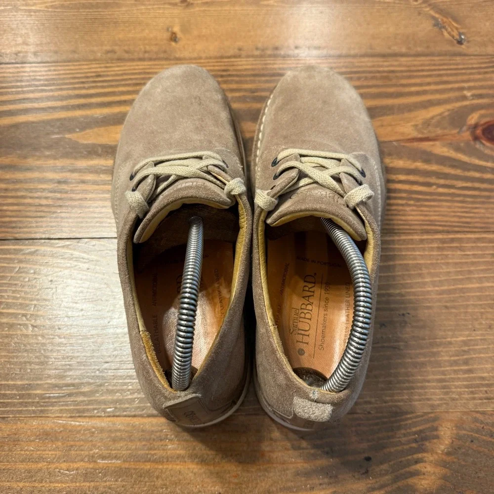 Samuel Hubbard Tan Nubuck ‎ Suede 'Free' Leather Walking Shoes Vibram Sole 7.5